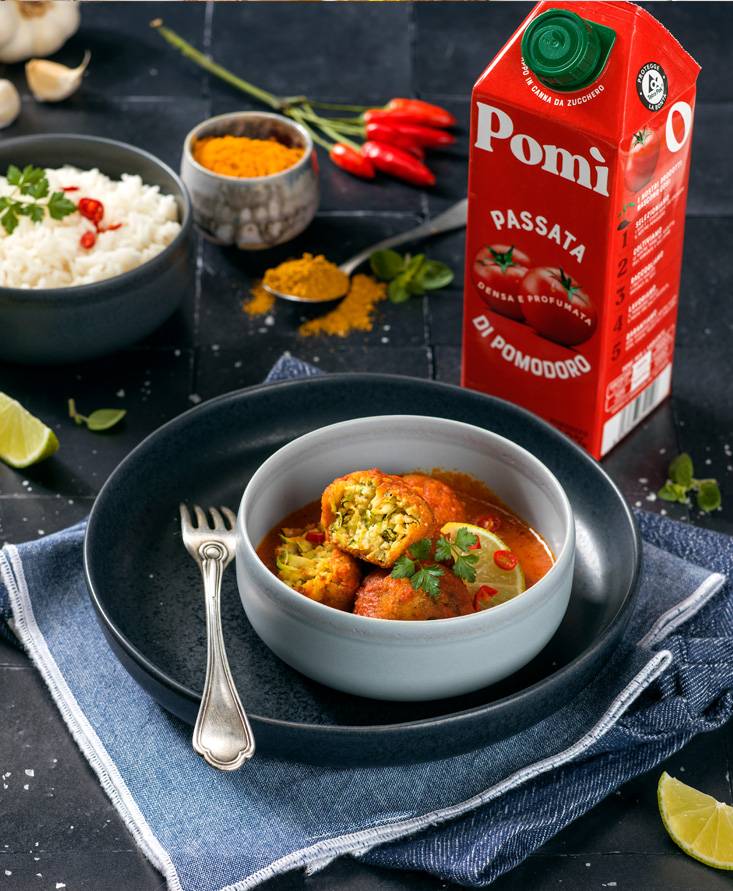 Polpette di pane e zucchine al curry
