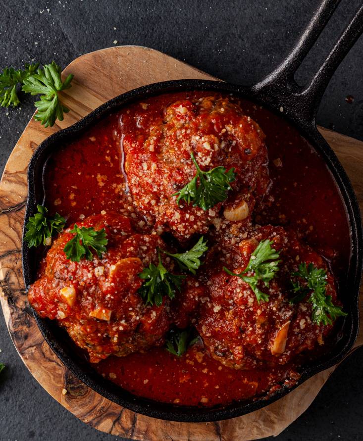 Polpette ghiotte aromatizzate alla menta romana