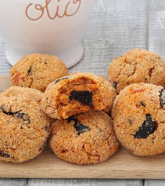 Polpette di olive e pomodoro