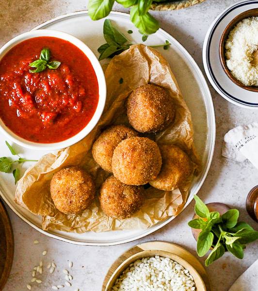 Risottobällchen mit Prosciutto