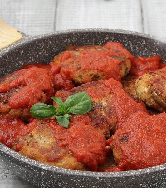 Polpette di melanzane al sugo