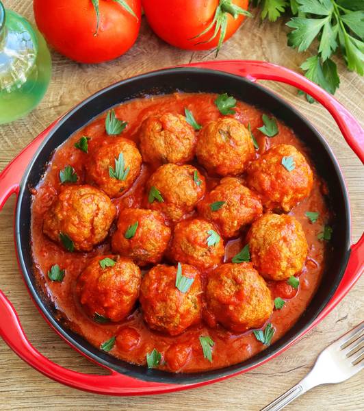 polpette di pollo al sugo