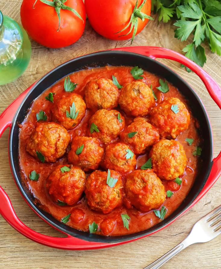 polpette di pollo al sugo