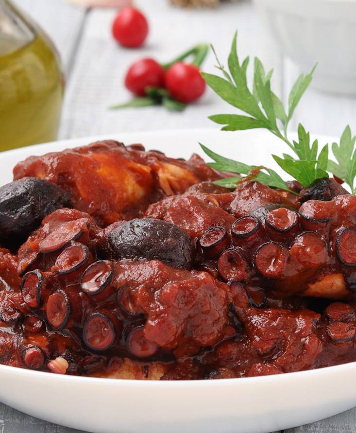 Polpo affogato alla siciliana