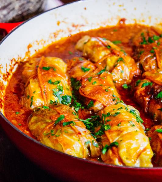 Pork and Cabbage Involtini
