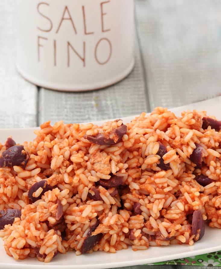 Riso tonno e olive al pomodoro