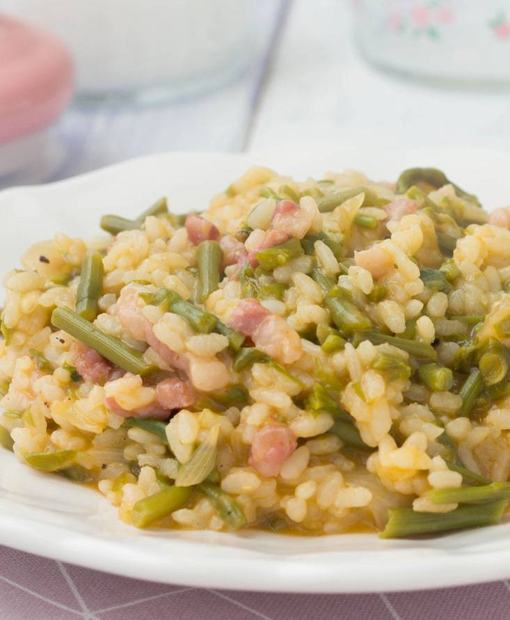 Risotto asparagi e pancetta