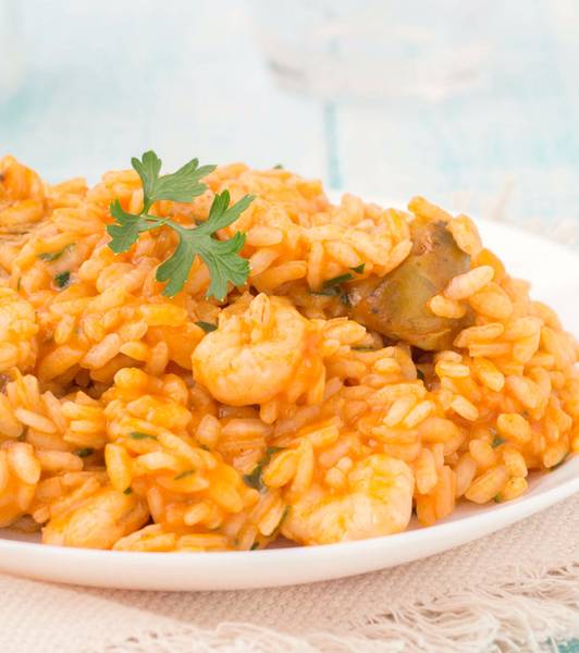 Risotto carciofi e gamberetti