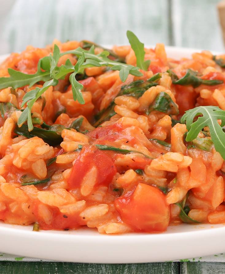 Risotto rucola e pomodoro