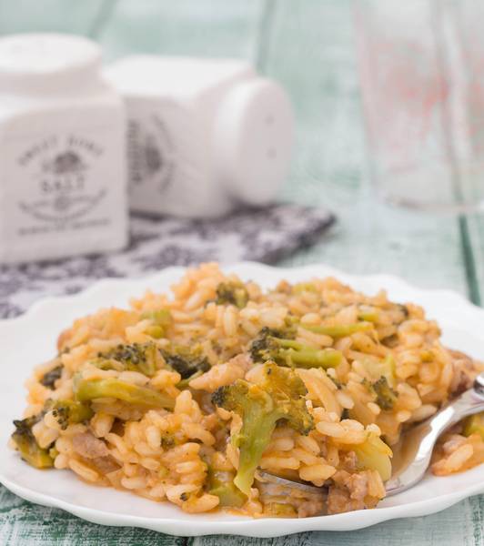 Risotto broccoli e salsiccia