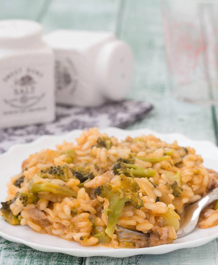 Risotto broccoli e salsiccia