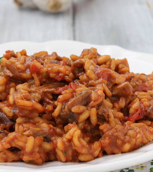 Risotto funghi porcini e pomodoro