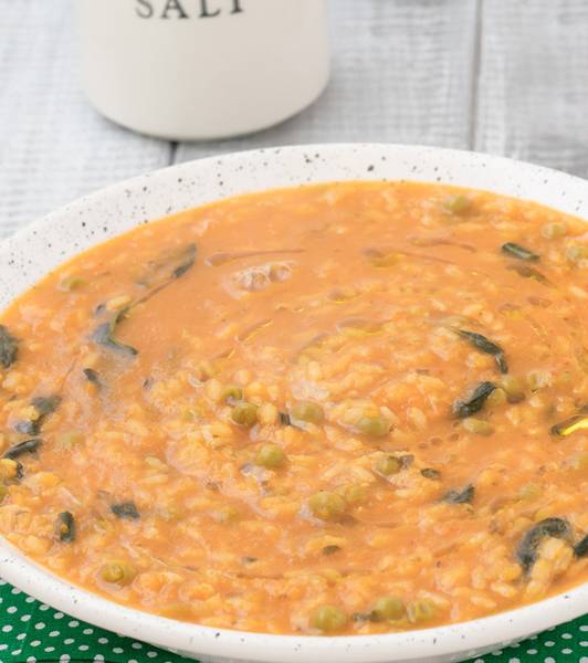 Zuppa di riso con verdure