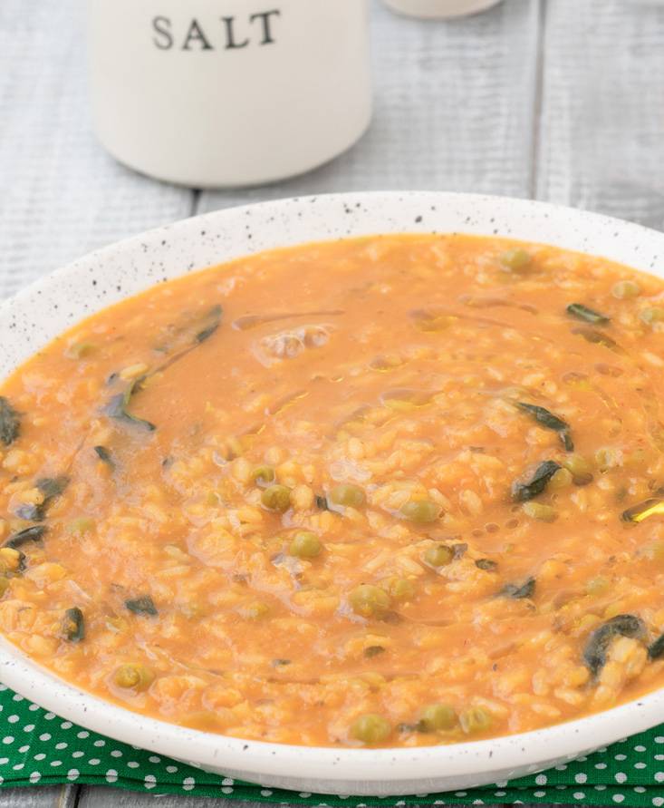 Zuppa di riso con verdure