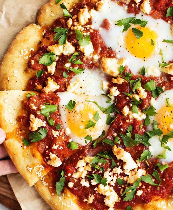 Pizza de desayuno Shakshuka