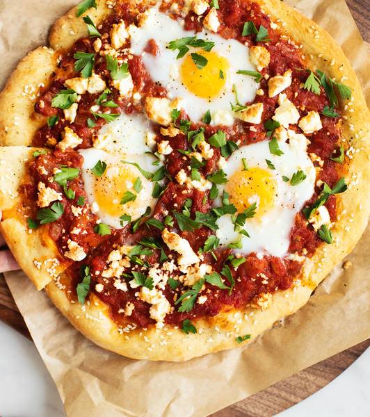 Shakshuka Breakfast Pizza