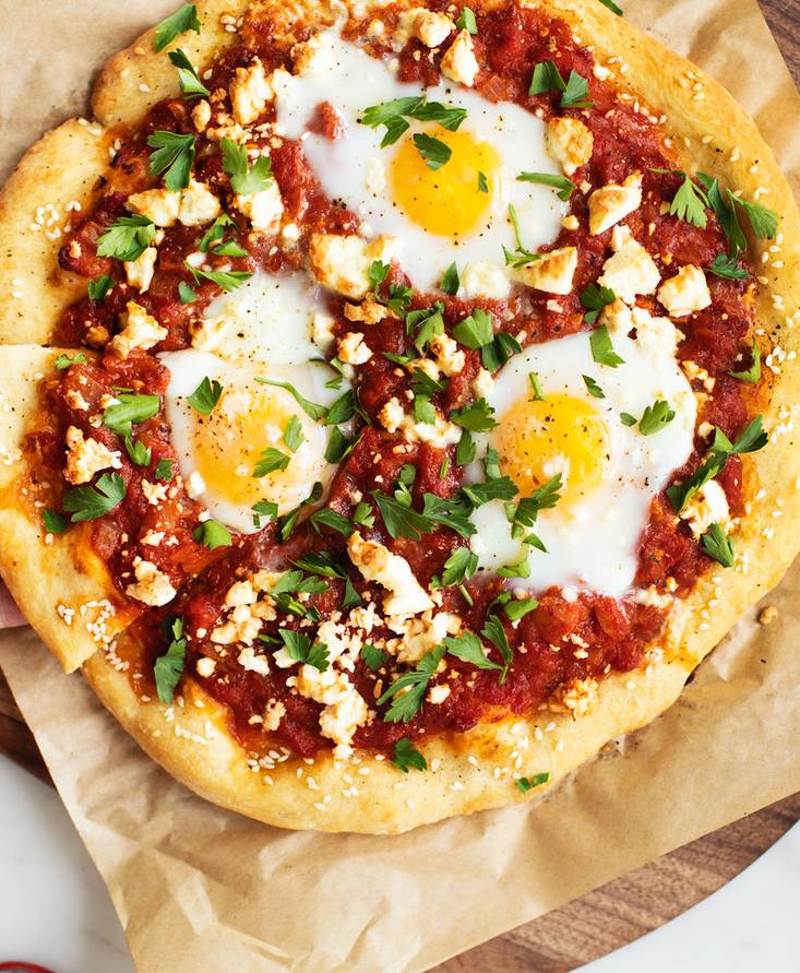 Shakshuka Breakfast Pizza