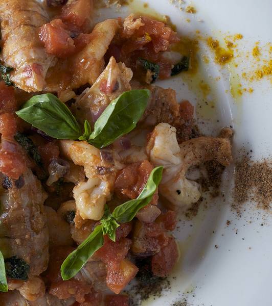 Soutè di canocchie e gamberi