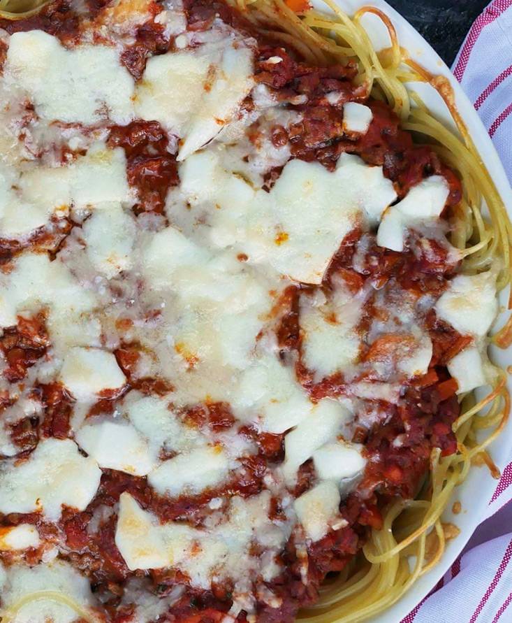 Spaghetti Bolognese Auflauf