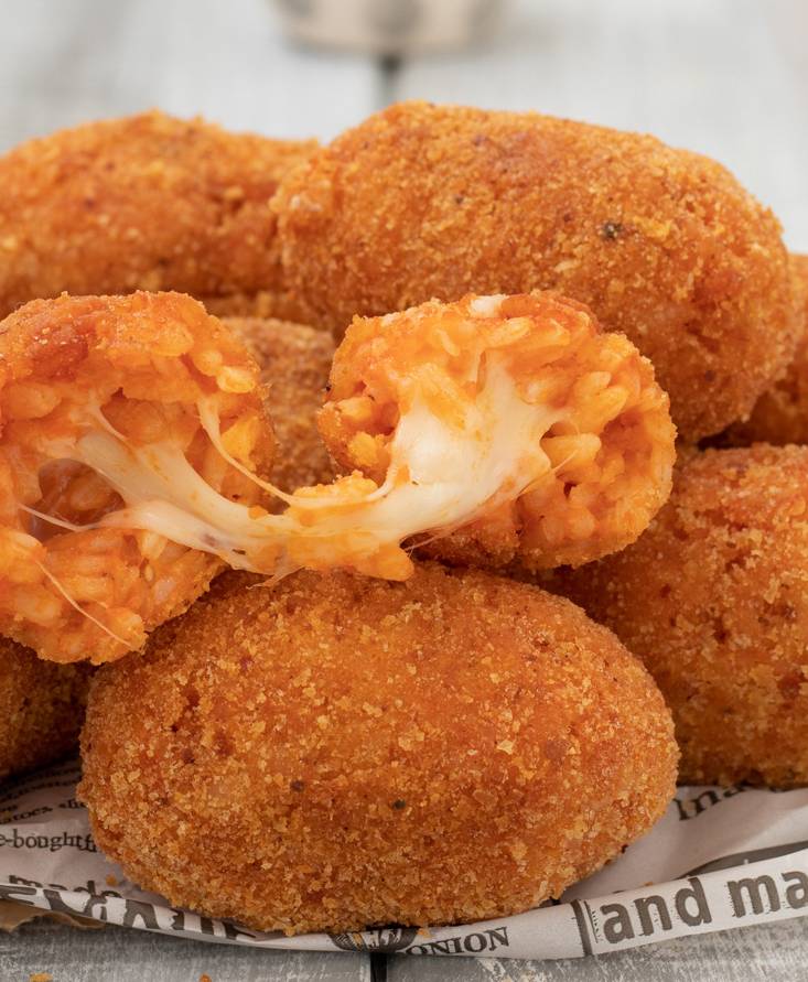 Suppli pomodoro e mozzarella