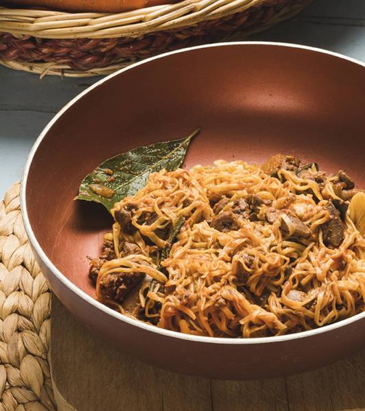 Tagliolini al ragù di fegatini