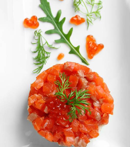 Tartare di salmone affumicato e verdure