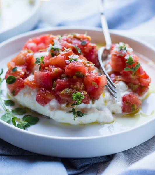 Tartarre di pomodoro con ricotta fresca