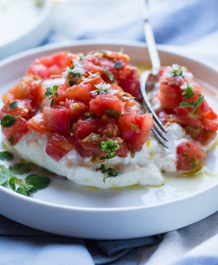 Tartarre di pomodoro con ricotta fresca