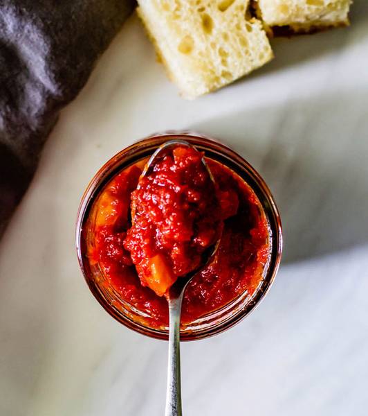 Tomato Jam with Peaches and Cardamom