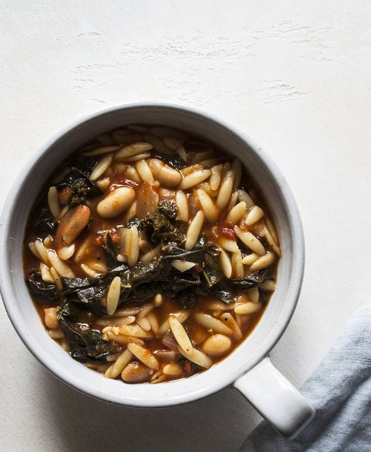 Tomato Orzo Soup with Kale