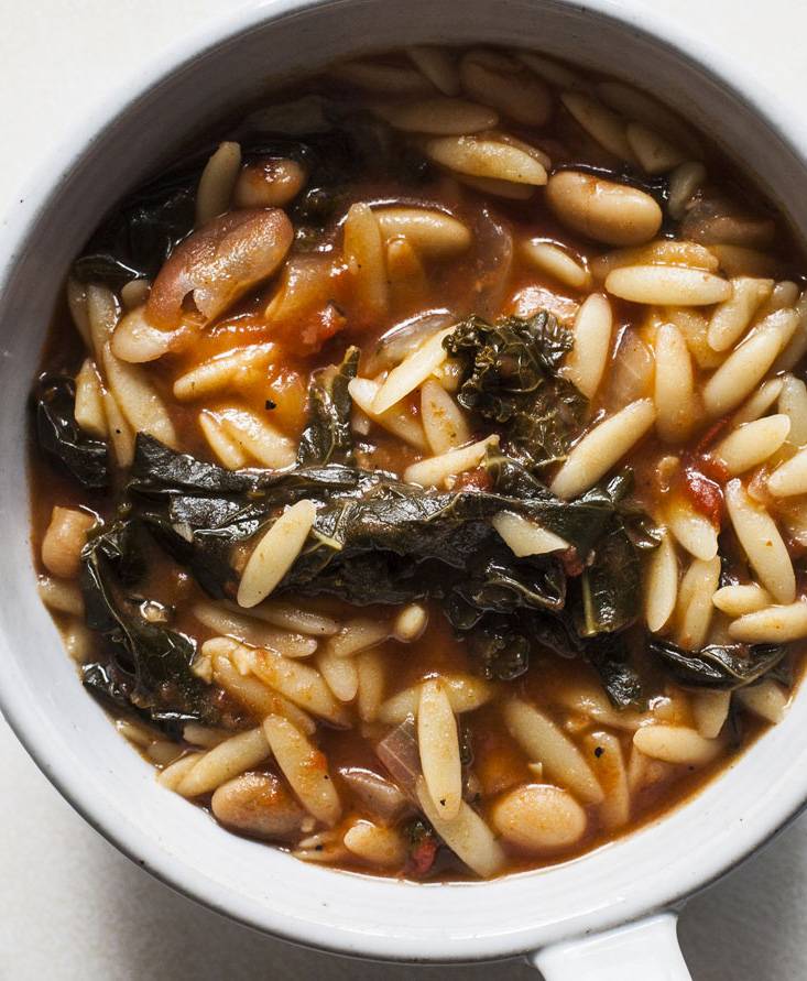 Tomato Orzo Soup with Kale