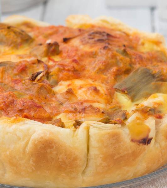 Torta salata ai carciofi