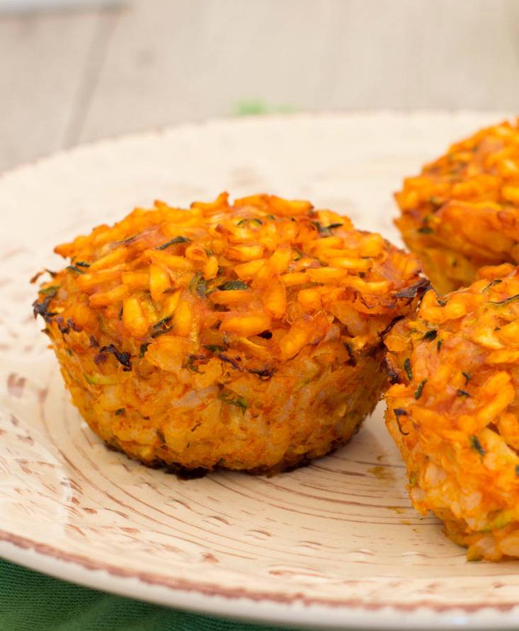 Tortini di riso pomodoro e zucchine