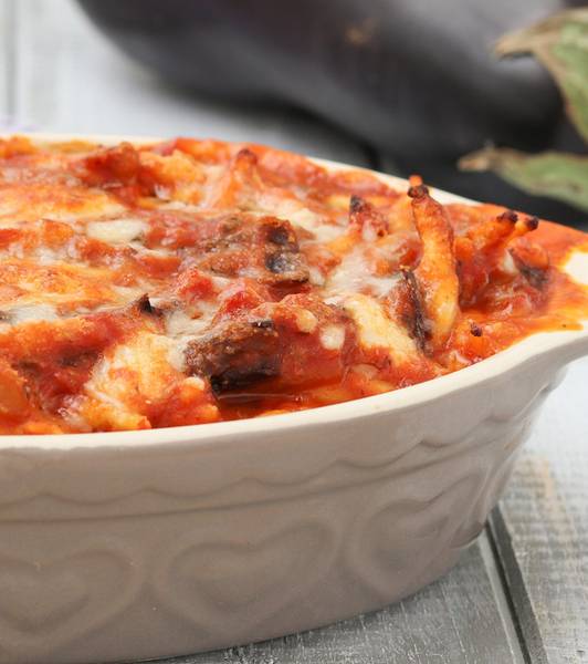 Trofie al forno con le melanzane