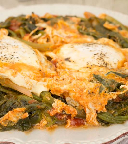 Uova con gli spinaci