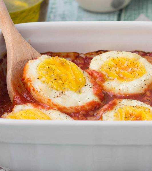 Uova sode al forno