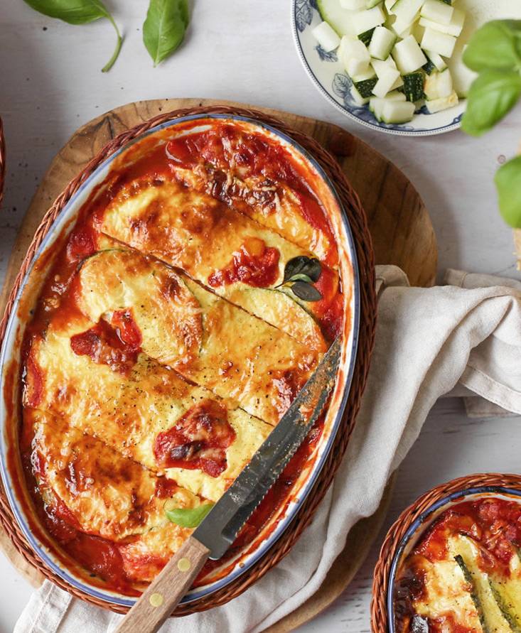 Vegetarian zucchini lasagna