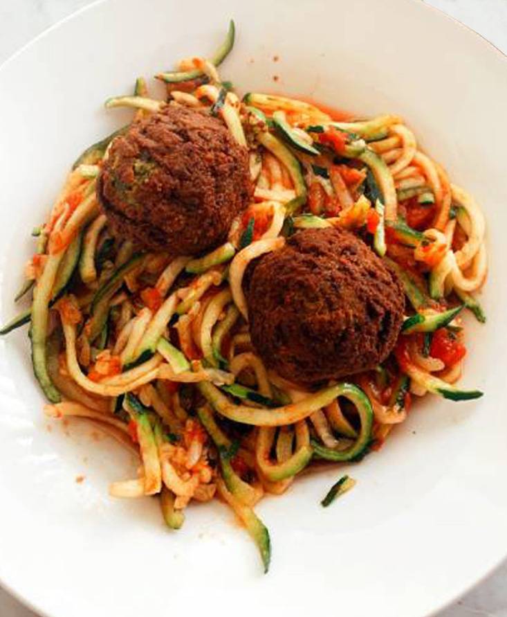 Zoodles and Meatballs