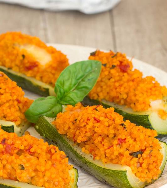Zucchine ripiene di cous cous