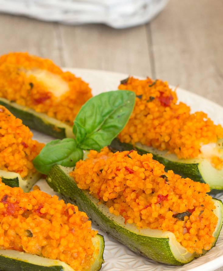 Zucchine ripiene di cous cous
