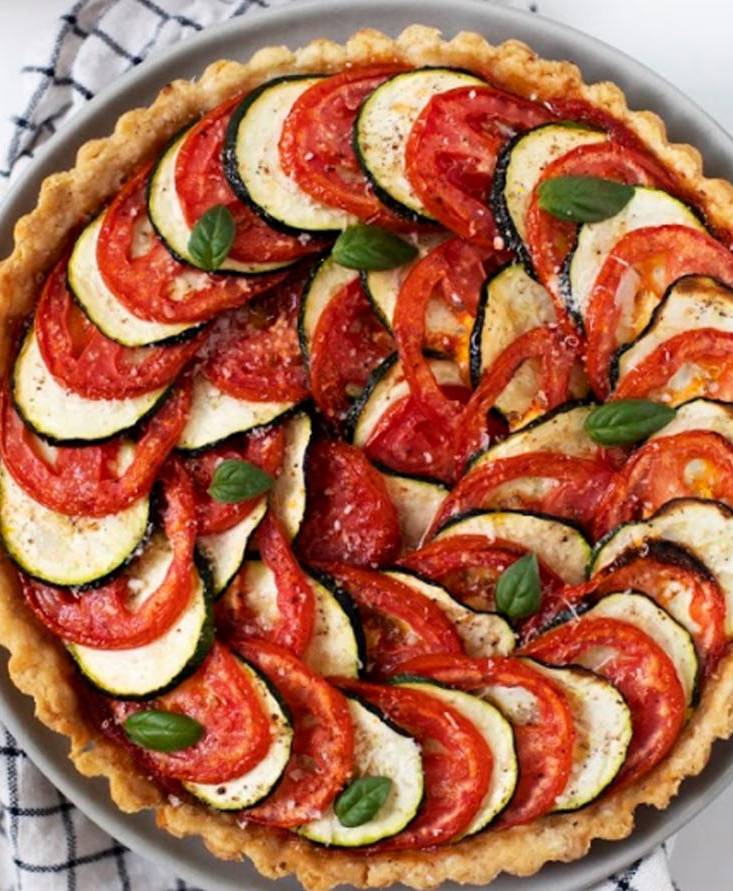 Zucchini + Tomato Tart