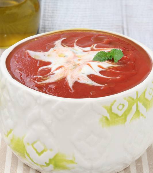 Zuppa fredda pomodoro e cetrioli